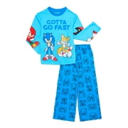 Sonic the Hedgehog Boys Long Sleeve Top and Sleep Pants Pajama Set, 2-Piece, Sizes 4-12
